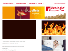 Tablet Screenshot of oecologic-pellets.de